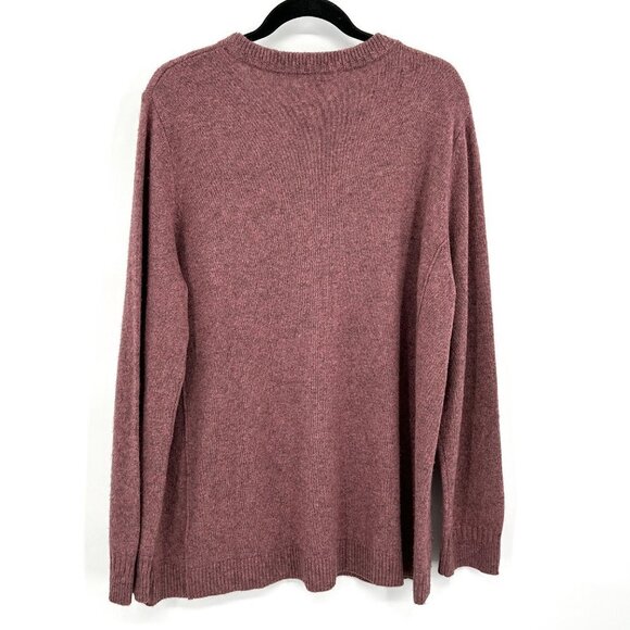WHITE STUFF Mauve Purple Merino Wool Alpaca Knit Pocket Pullover Sweater Size XL - Picture 2 of 6